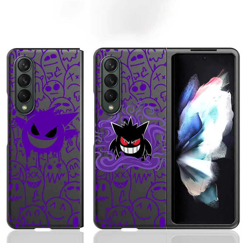 Чехол для Samsung Galaxy Z Fold4 Fold5 ZFold6 5G ZFold4 Fold3 Защита бампера Pokemon Gengar ударопрочные Чехлы