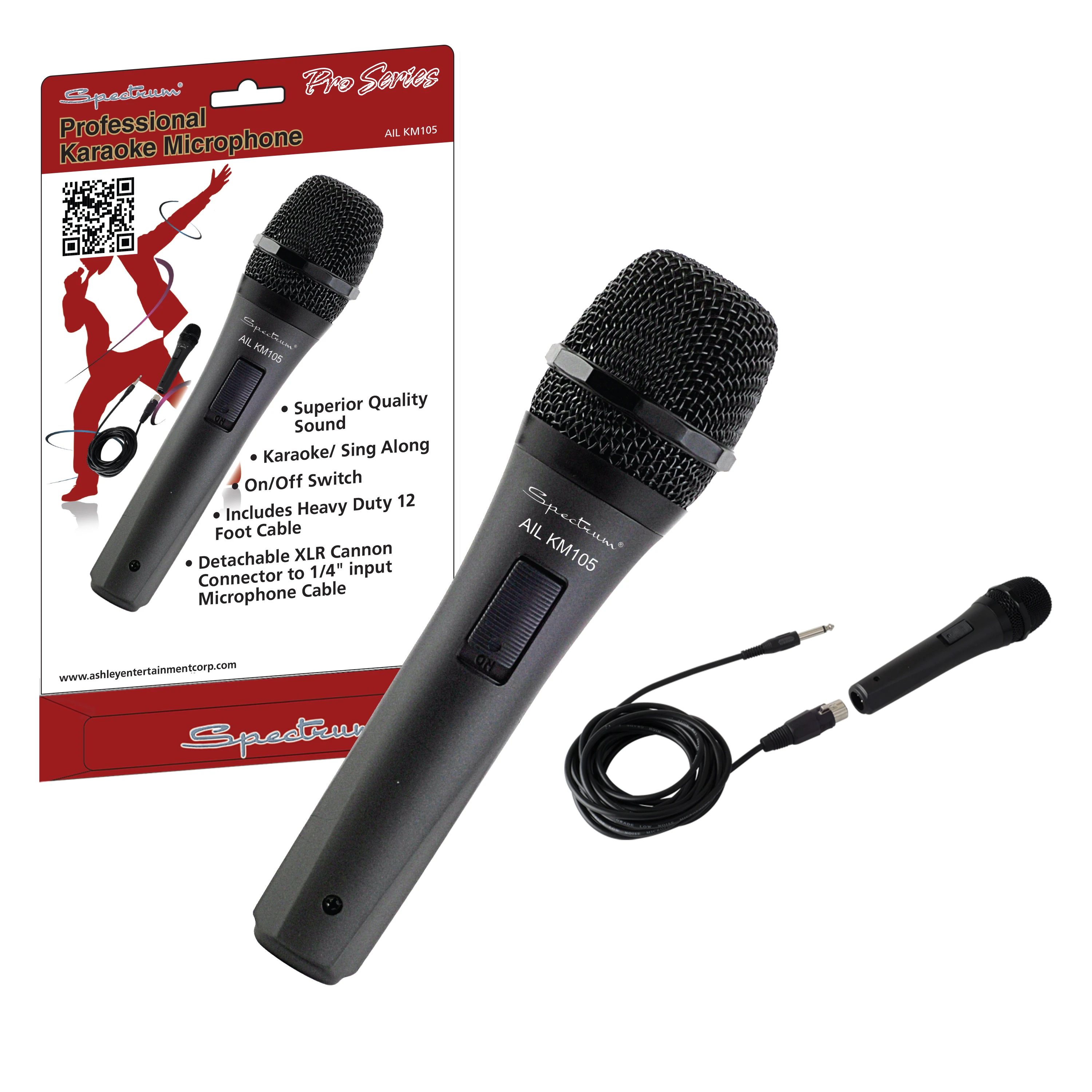 

Spectrum AIL KM105 Professional Karaoke Microphone AIL KM105