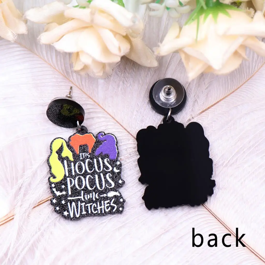 1 пара Новый продукт CN Висячие серьги Хэллоуин блестящие акриловые ювелирные