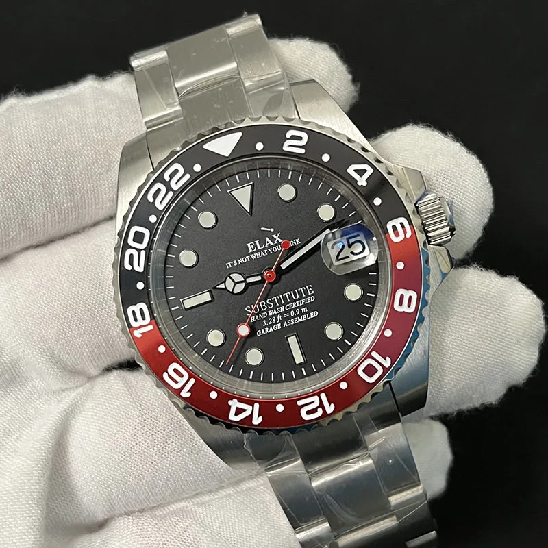 2023 Fashionable Watch for Man NH35 Movement Sapphire Crystal Green Luminous Relax Dial Mechanical 10ATM Waterproof Wristwatch