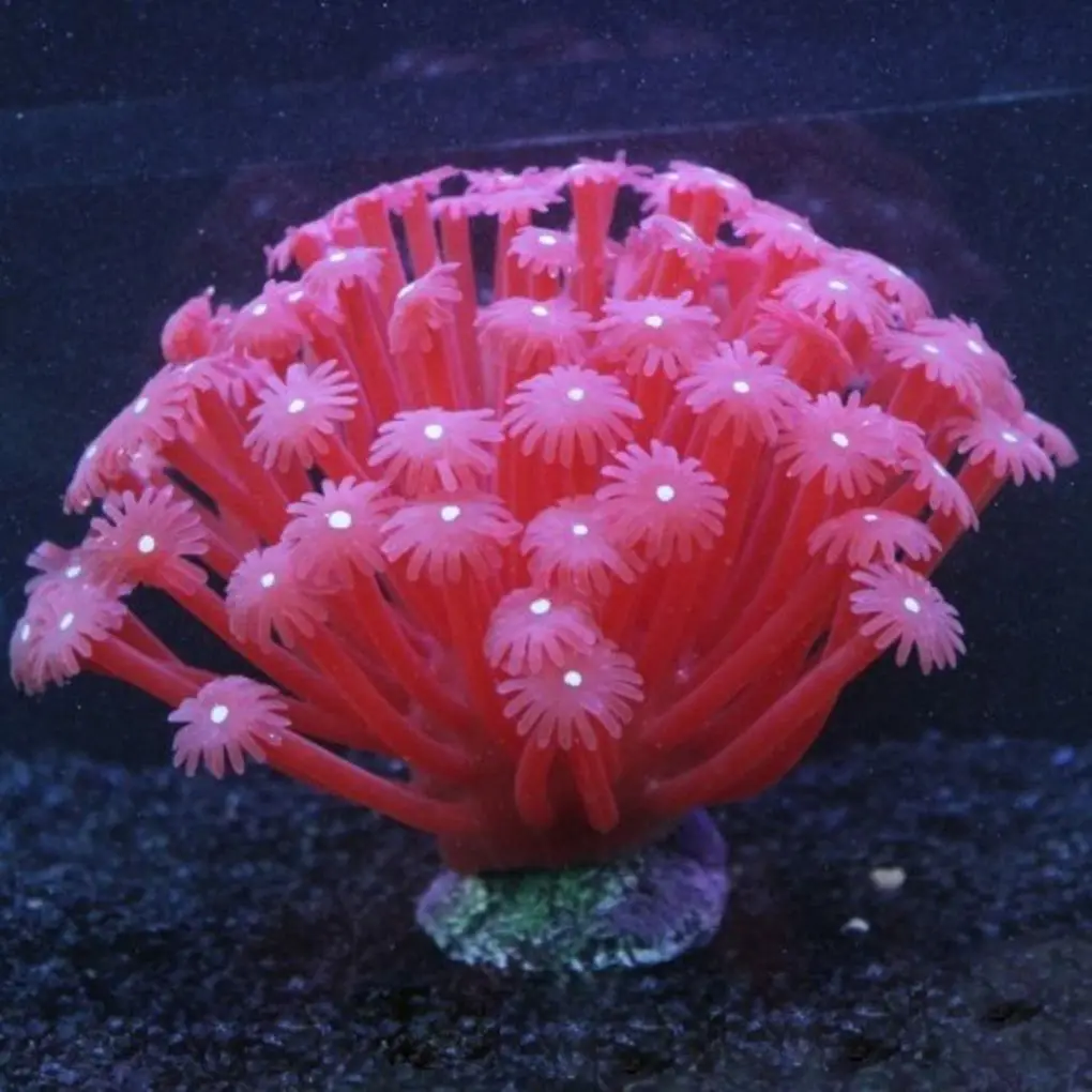 

Artificial Sea Anemone Aquarium Decoration Imitated Coral Ornaments Underwater Aquatic Decor For Fish Tank Aquarium Decoration