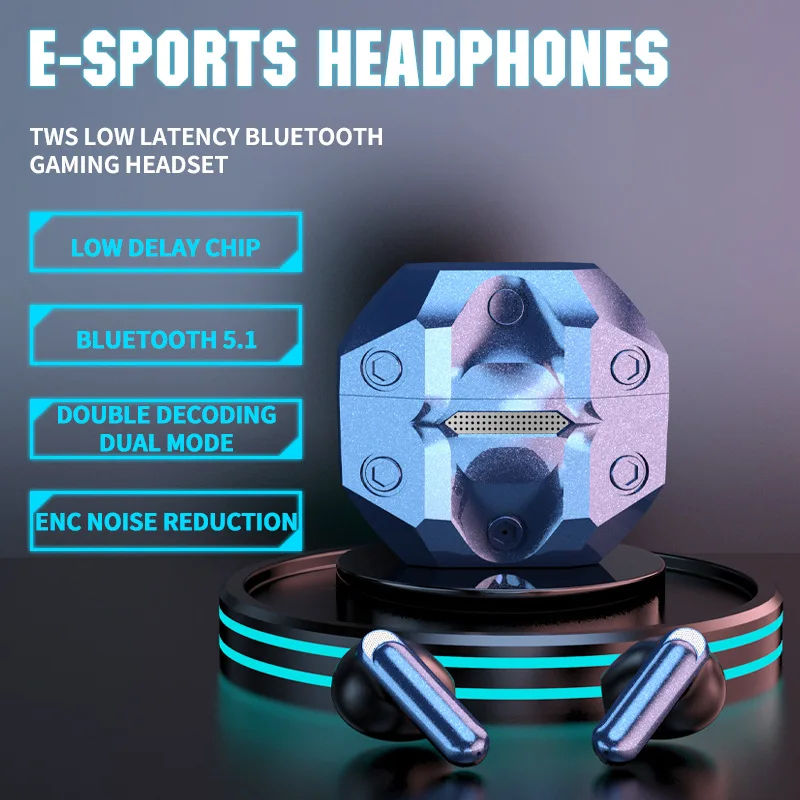 

ew R10 game bluetooth headset private model e-sports low-latency sports running cool true wireless bluetooth headset