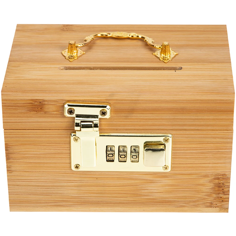 

Box Treasure Wooden Bank Wood Money Storage Vintage Case Jewelry Saving Kids Decorative Coin Piggy Keepsake Pirate Pot Trunk