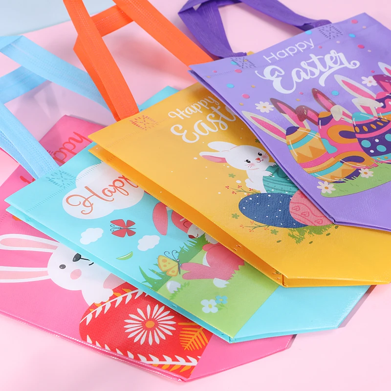 4 шт. пасхальные подарочные пакеты красочные яйца кролик нетканые закуски