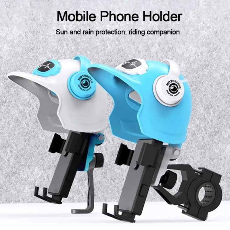 

Motorcycle Mobile Phone Holder Sunshade Umbrella Waterproof Small Helmet Sunscreen Phone Stand Bracket Car Accessories