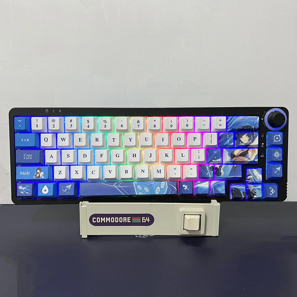 

Genshin Impact Ye Lan theme PBT keycaps mechanical keyboard cap game character keyboard cap cherry Profile material 128 keys