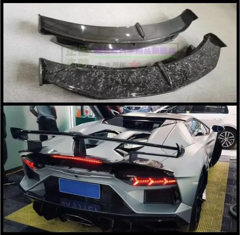 ДЛЯ Lamborghini Aventador LP700 LP720 LP750 2012-up SVJ STYLE REAL CARBON FIBER Заднее крыло Багажник Губка СПОЙЛЕР