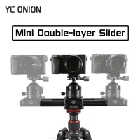 yc onion chocolate slider for camera dslr phone mini manual portable sliders stabilizer for camera 11in28cm travel length