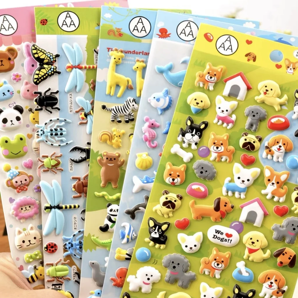 

Sticker Sheet - 3D Puffy Foam Sticker, Cute Cars Dinos Unicorn Transportation Sticker For Kids, Kawaii Animals Foam Sticker DIY