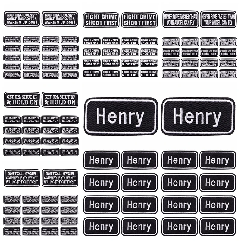 10 шт./партия, нашивки с вышивкой на английском языке