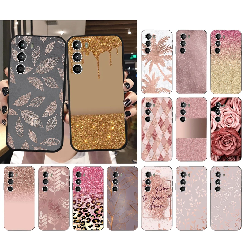 

Phone Case for Moto E22i E22 E32 E40 E20 Edge X30 20 Lite 20Pro 30 Neo Ultra Fusion E7Power E7 E6 Plus Rose Gold
