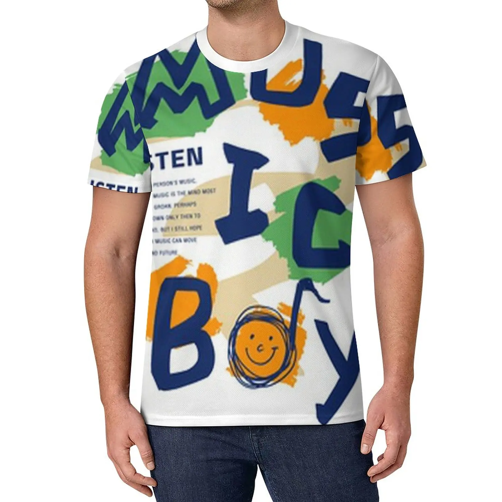 

Мужская футболка с круглым вырезом, Повседневная Свободная футболка с коротким рукавом и принтом, лето 2023