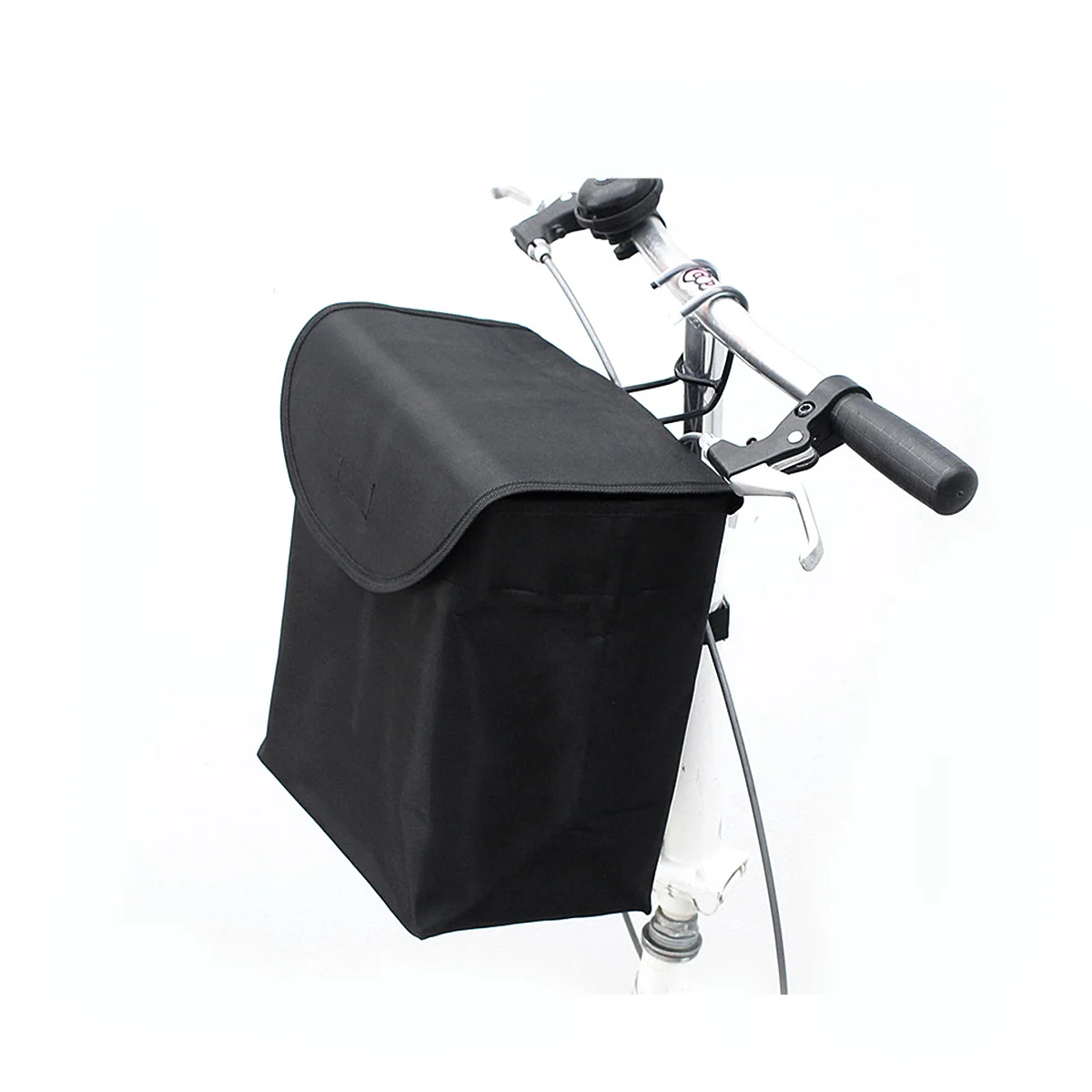 

Bike Basket Foldable Small Cat Carrier Front Removable Handlebar Basket for Kids ( Black )