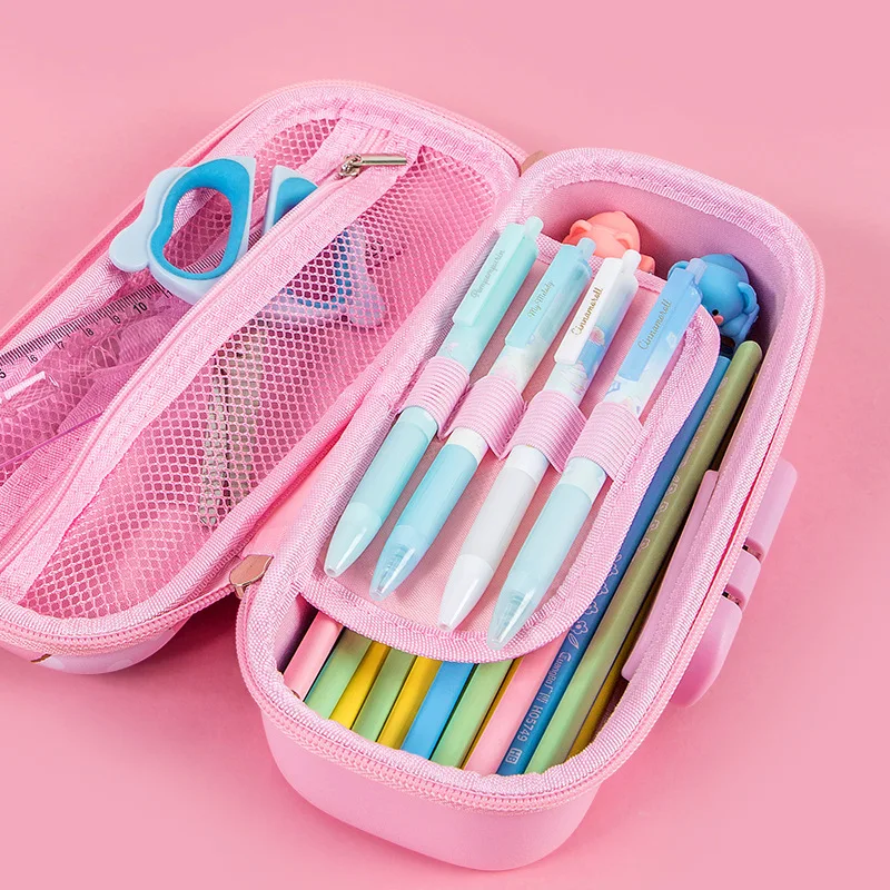 Guangbo Sanrio Hello Kitty Password Lock Elementary School Pencil Case 3D Multi-Functional Large Capacity Female