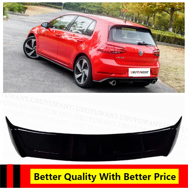 

For Volkswagen GOLF7 MK7.5 Spoiler 2014-2018 High Quality ABS Plastic Material Rear Trunk Wing Lip Rear Spoiler Car Styling