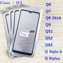 GLASS +OCA LCD Front Outer Lens for LG Q Stylo 4 Stylus Q70 Q51 Q52 Q92 Q6 Q7 Q8 2018 Q9 Touch Screen Panel