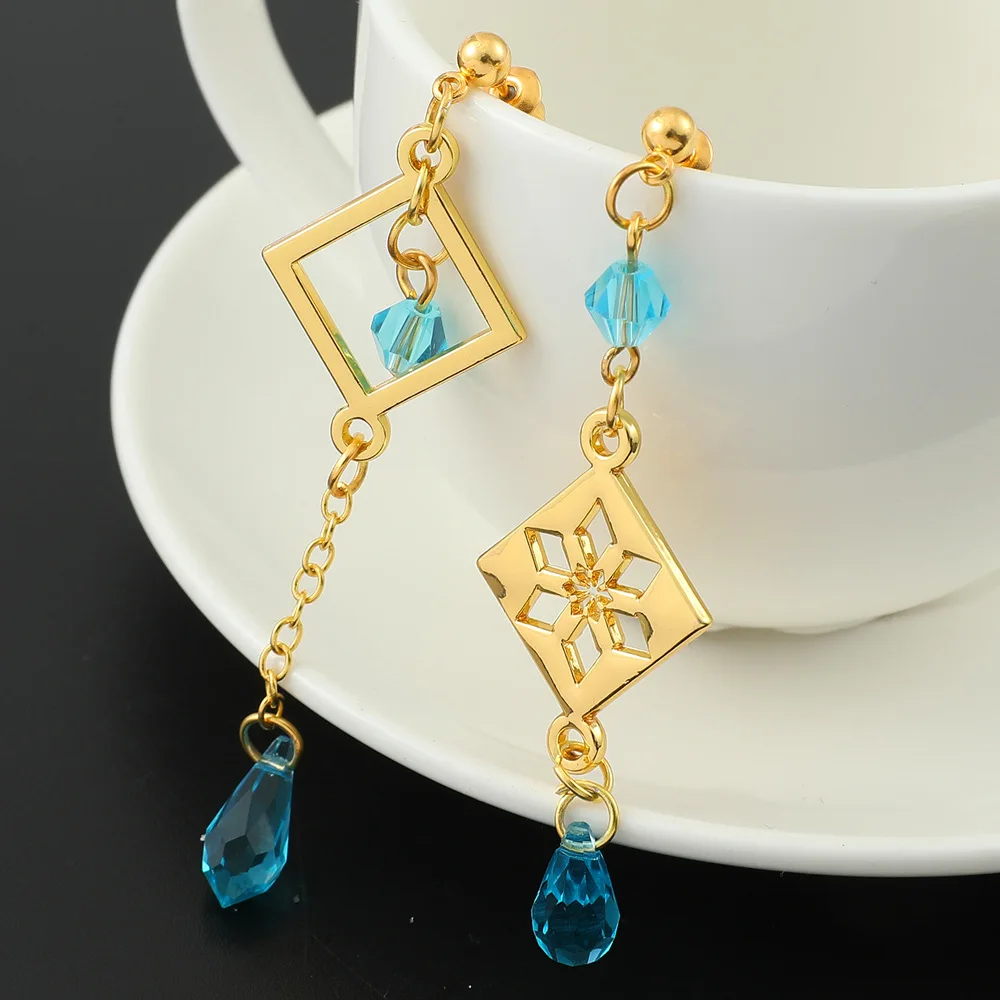 

Personality Genshin Impact Element Pyru Acrylic Stud Earrings Resin Epoxy Girl Ewelry