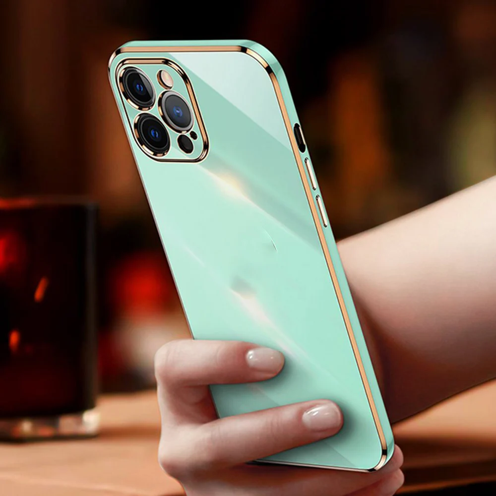 

Soft Case For iPhone 13 Pro Max Case Plating Frame Back Case For iPhone SE 2020 6 S 7 8 Plus 11 Pro 13 12 Mini X XR XS Max Cover