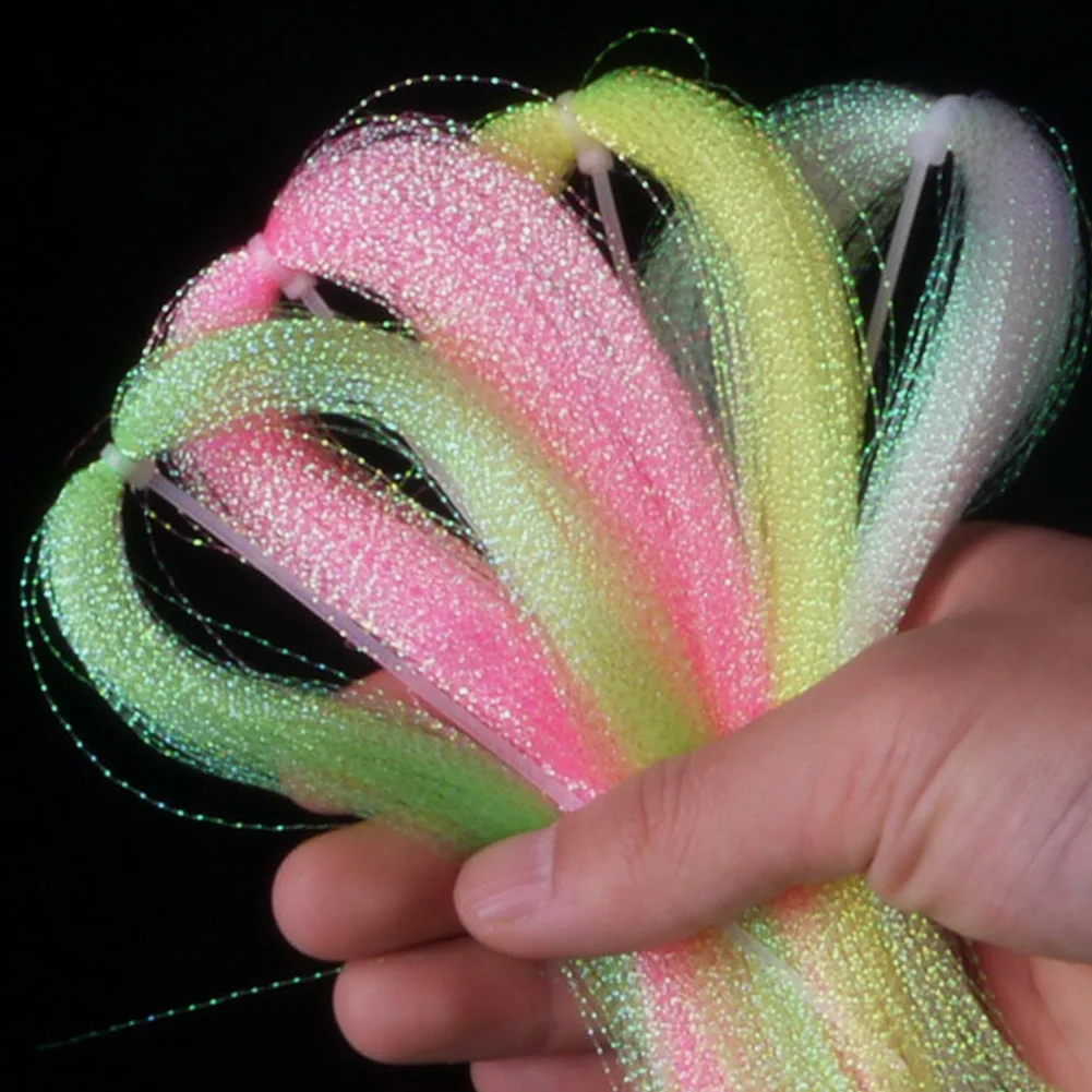 

1Pcs Fishing Tying Crystal Twisted For Jig Hook Lure Fly Fishing Tying Crystal Flash Nylon Fly Fishing Tying Fish Tackle Pesca
