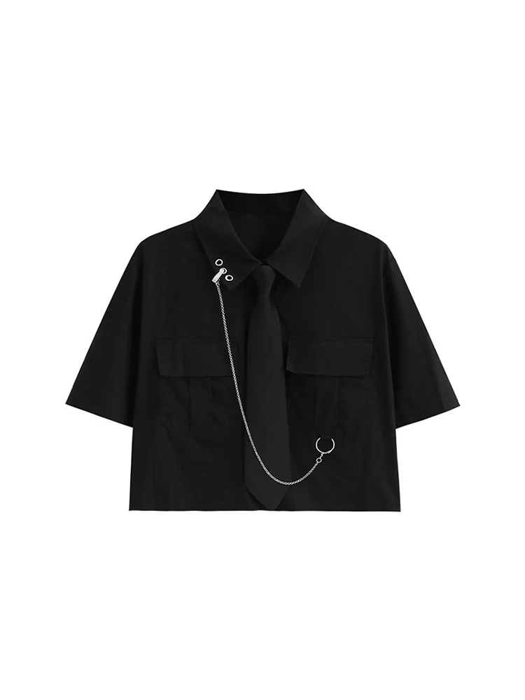Женская рубашка для инструментов готический укороченный топ в стиле Харадзюку