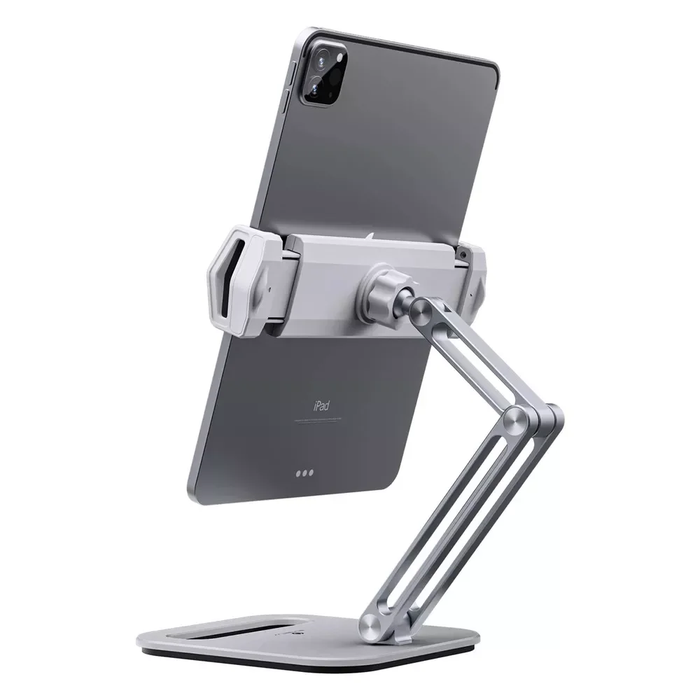 

Foldable Tablet Stand Three Shaft Design Multi Angle Adjustable Tablet Support Desktop Aluminum Hands Free Cell Phone Holder