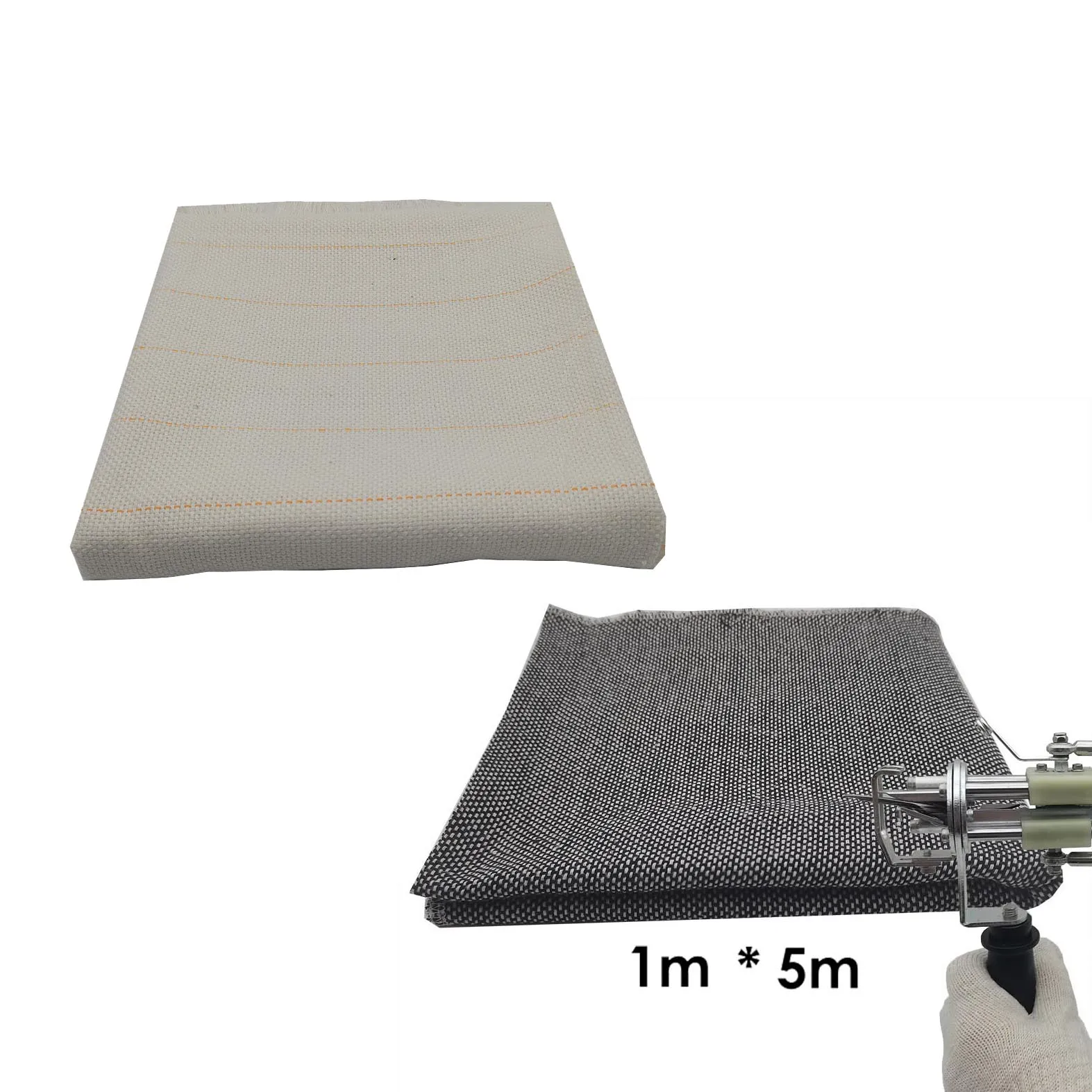 

Primary Tufting Cloth Underlay For Carpet Tufting Guns Black And White Back Cloth Marked Yellow Lines Punch Needles 1*5M