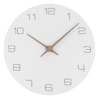 11 wooden wall clock frameless clocks with silent quartz movement modern style village wall clocks decoration for home