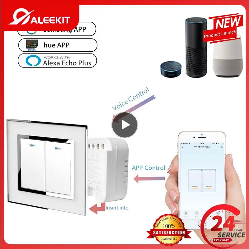 

Remote Control Tuya Switches Work With Alexa Google Home Relay Module Zigbee 3.0 2 Gang Smart Switch Smart Home