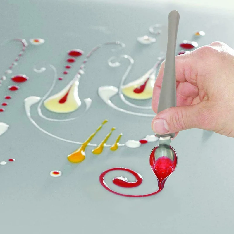 

Chef Decoration Spoon Decorate Sushi Food Draw Tool Design Sauce Dressing Plate Dessert Bakeware Cake Gastronomy Coffee Spoon