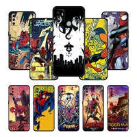 superhero spiderman marvel phone case cover for oppo a53s f19 a53 a74 a93 a54 a16s a15s a31 cell black full matte trend capa