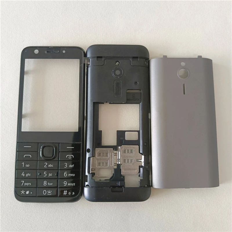 

For Nokia 230 RM-1172 RM-1126 Dual SIM New Full Phone Housing Cover Case Replacement Parts + English Keypad