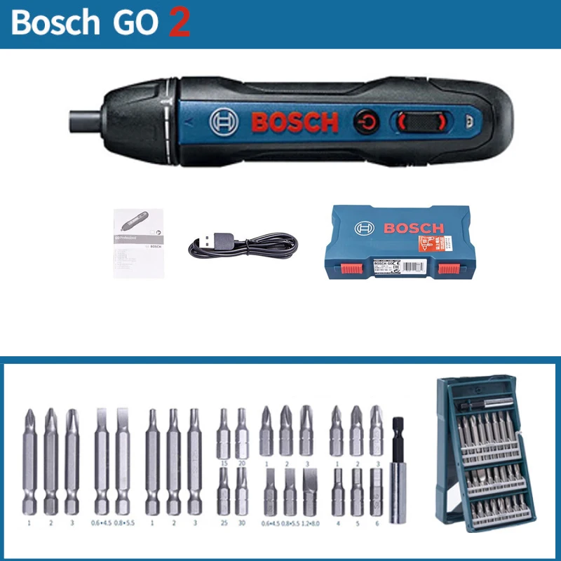 Bosch GO2 Беспроводная электрическая отвертка Мини-ручная дрель