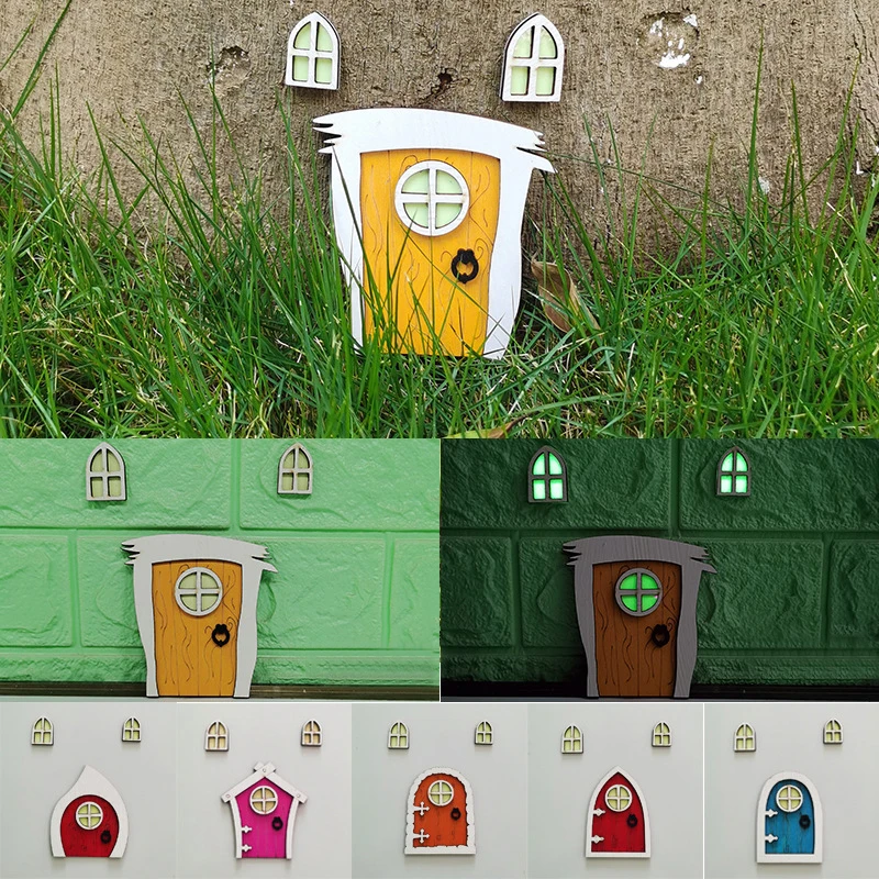 

Миниатюрные сказочные гном фигурки для окон, дверей, дома, двора, эльфа, искусство, сад, Декор, дерево, скульптура, окно, дверь, 1 комплект