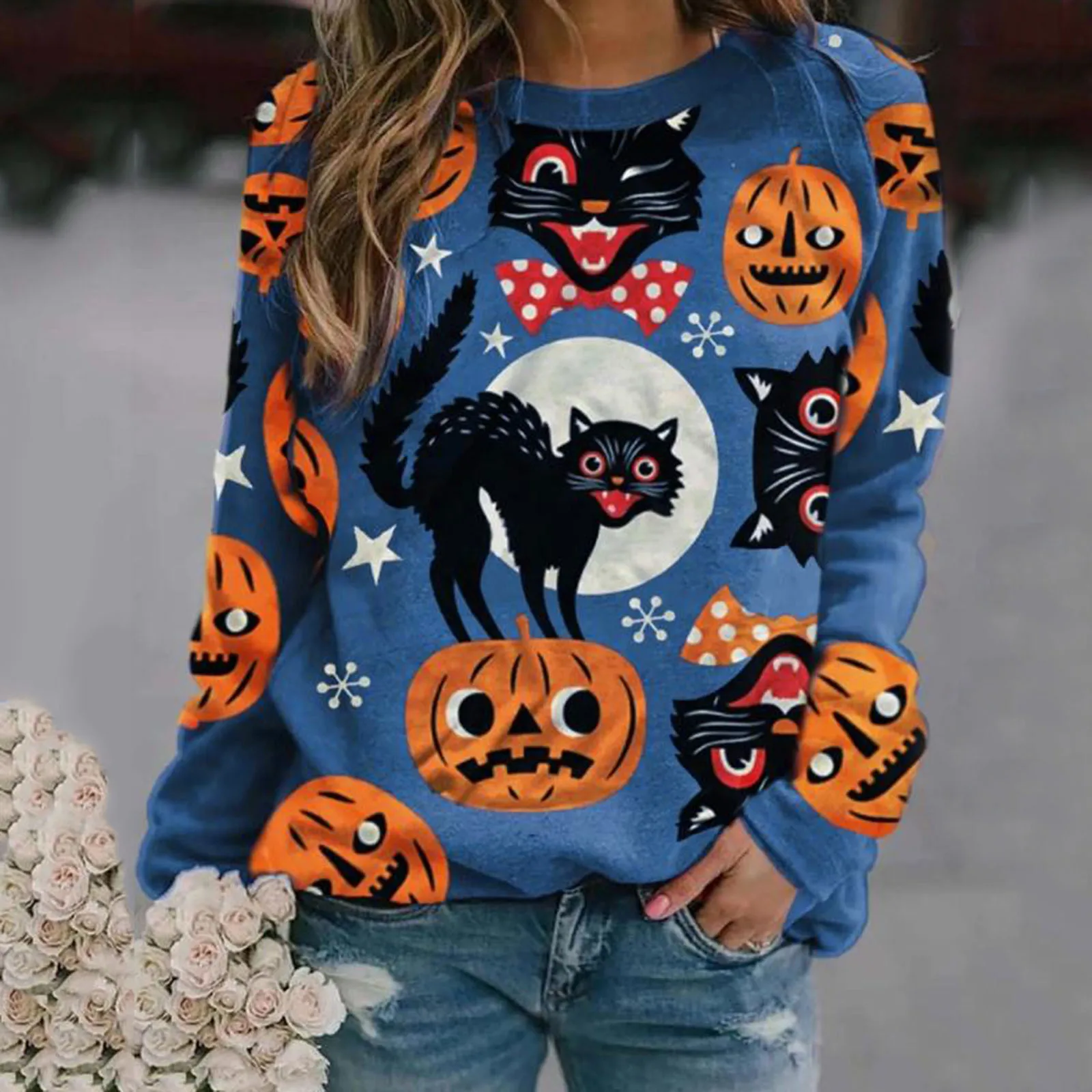 

Long Sleeve Crewneck T-Shirts Thermal Com Sweatshirts Print Casual Loose Women's V Neck Compression Shirt Womens Winter Tunic