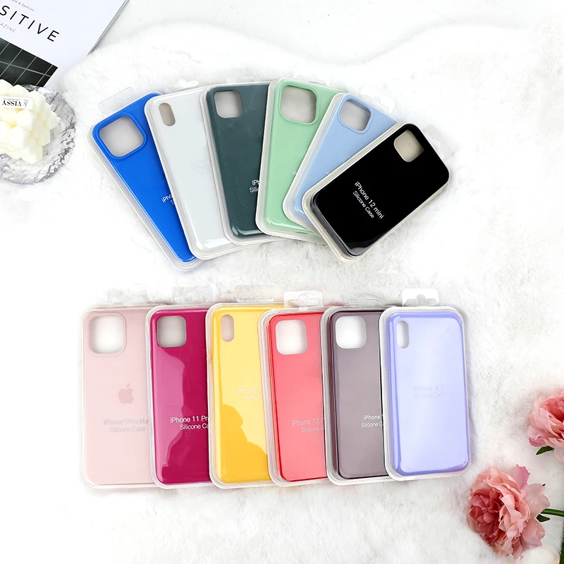 

Case For iPhone 13 11 12 Pro Max Case Official Original Liquid Silicone Cover For iPhone X 13 Mini 8 7 Plus Xr Xs Max 6 6S Cases