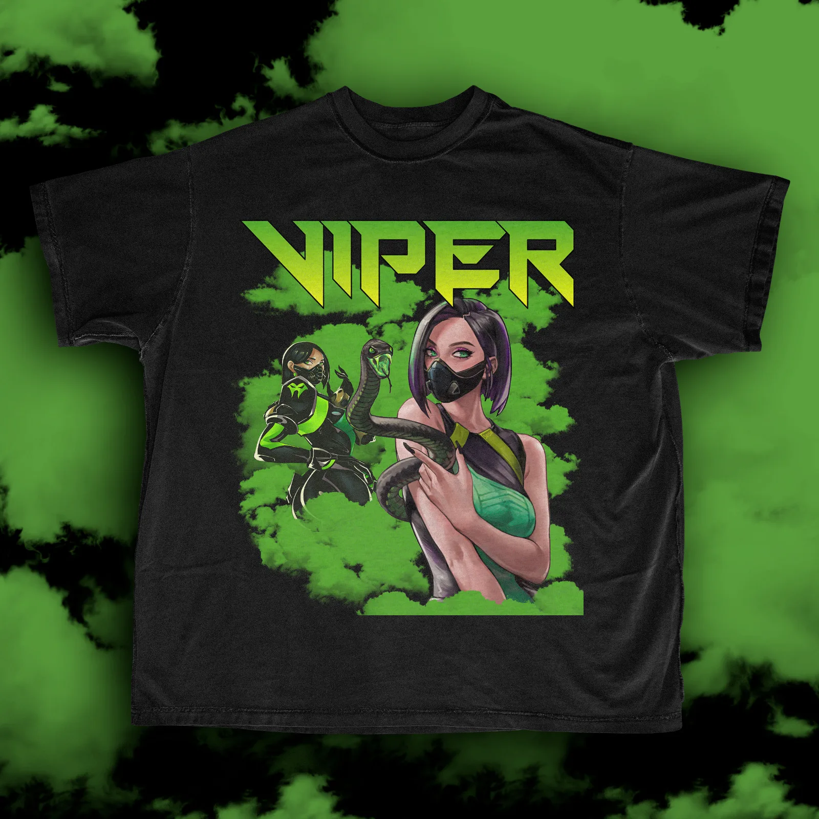 Футболка Valorant Viper в винтажном стилеПодарки для геймеров