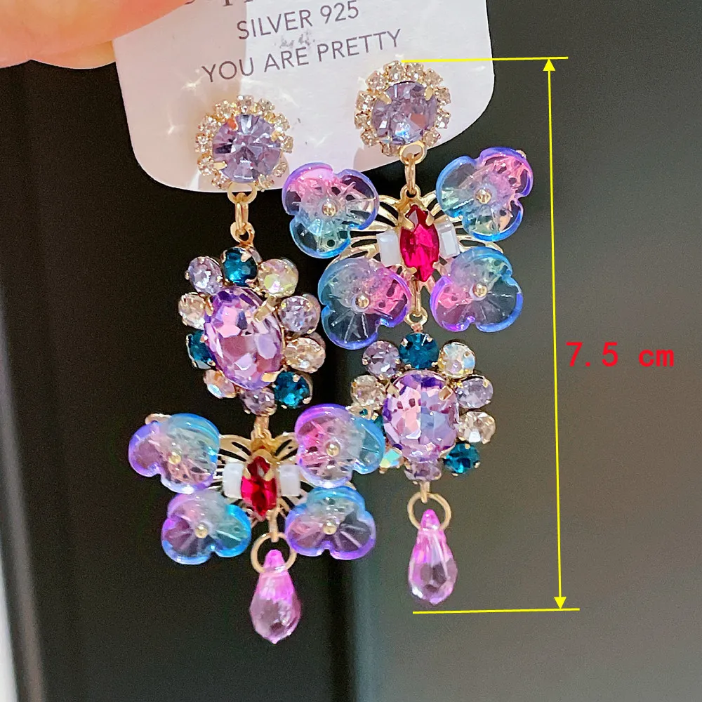 Длинные серьги-капли ZHUWEI из кристаллов