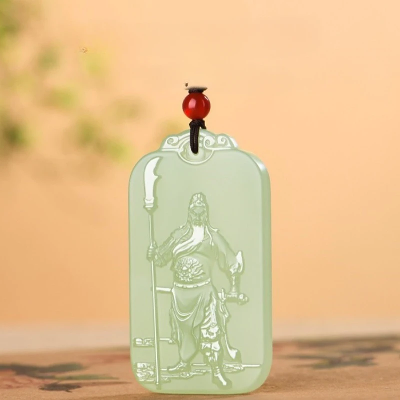 Подвеска Guan Erye Gong мужская афганская подвеска из синего и белого нефрита властный