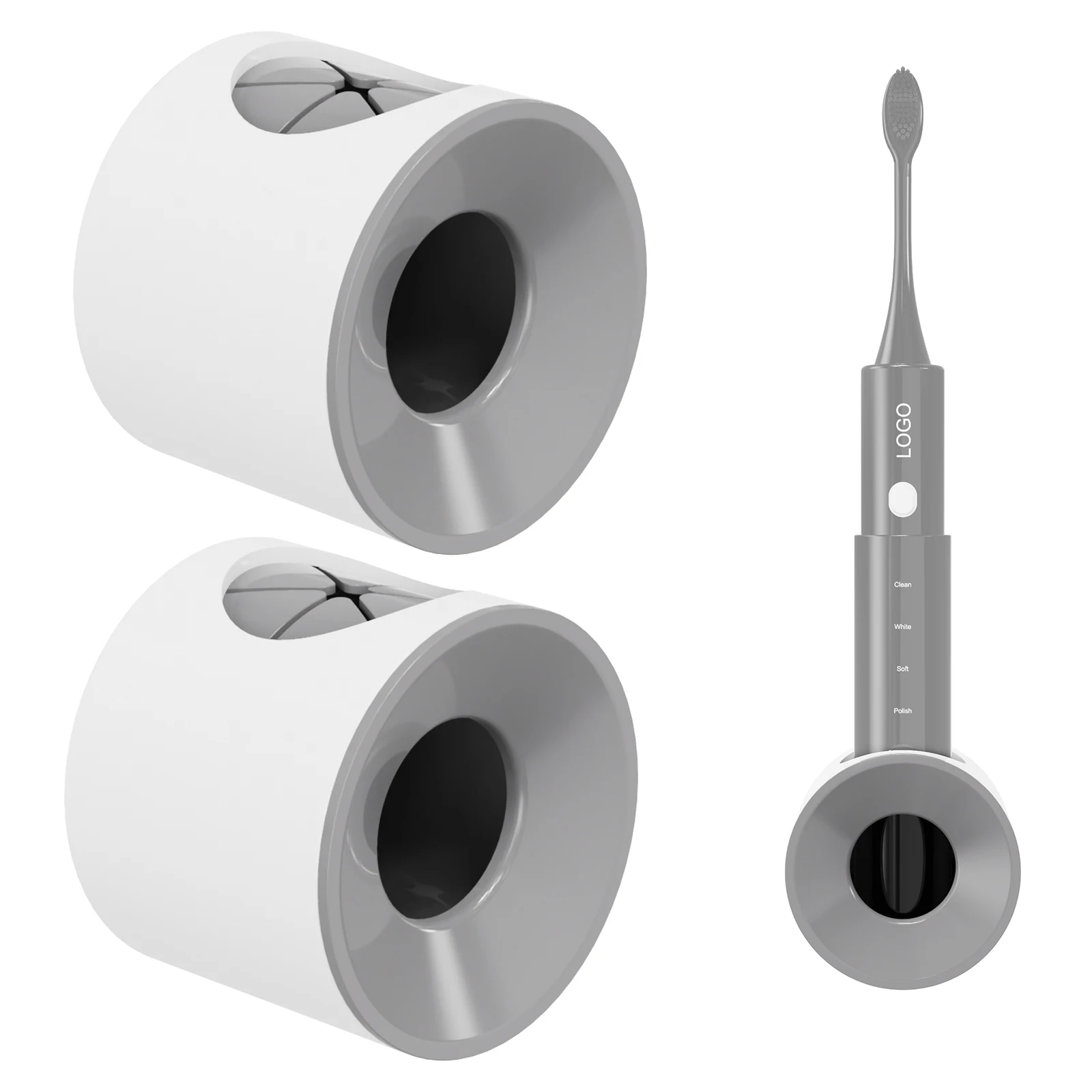 

Linkidea 2 Pack Electric Toothbrush Holder Wall Mounted, Self Adhesive Electric Toothbrush Storage Organizer Compatible with