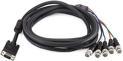 

de vídeo 105544 VGA HD-15 para 5 BNC RGB para cabo de monitor HDTV \u2013 3 m (preto)