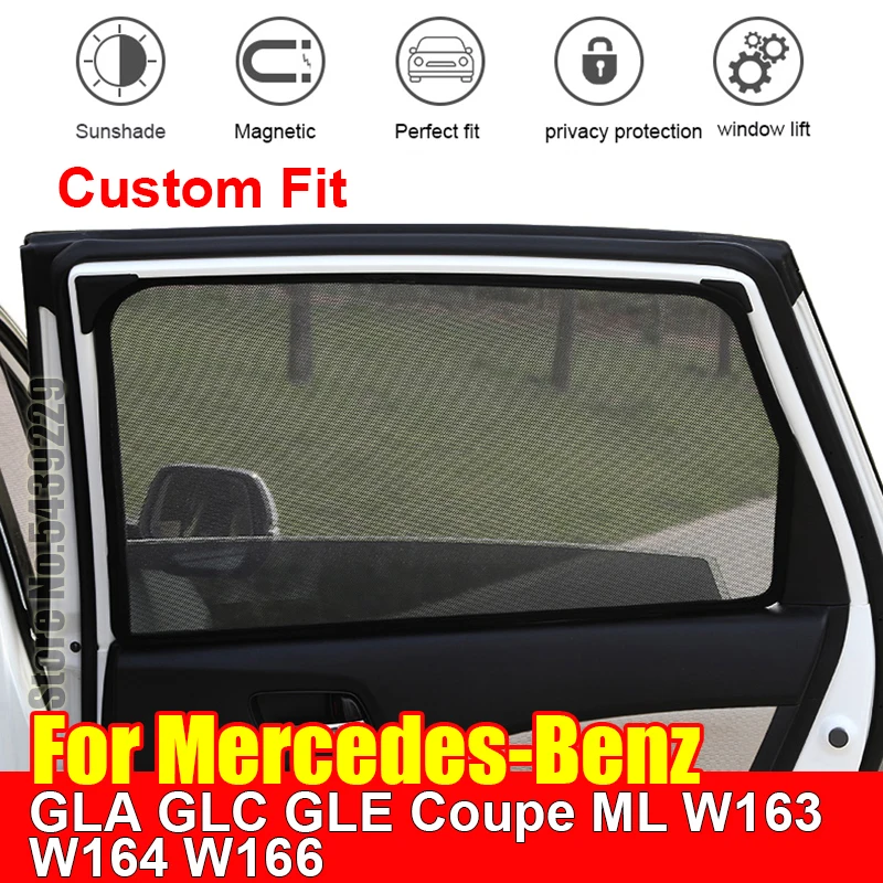 

For Mercedes Benz GLA GLC GLE Coupe ML W163 W164 W166 Sun Visor Accessori Window Cover SunShade Curtain Mesh Shade Blind Custom