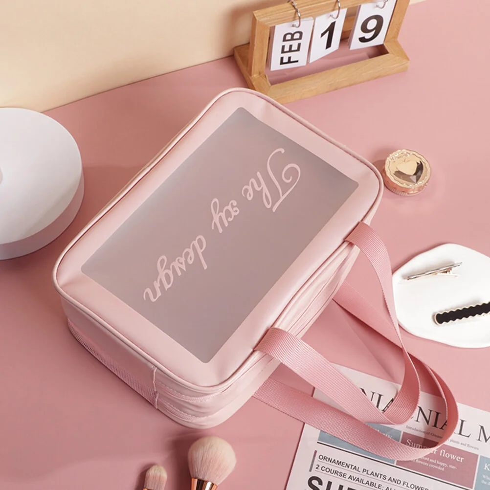 

Прозрачная Сумка-тоут для путешествий с самолетом, женские туалетные принадлежности, Необходимая сумка для макияжа, размер ПВХ