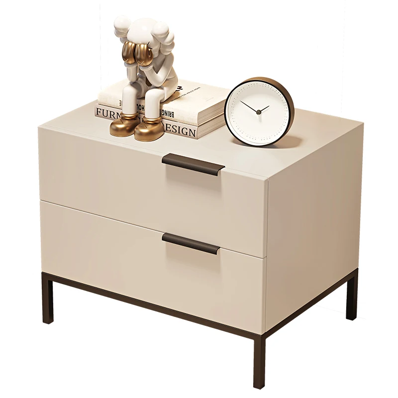 

ZL Solid Wood Bedside Table Small Paint Very Simple Installation-Free