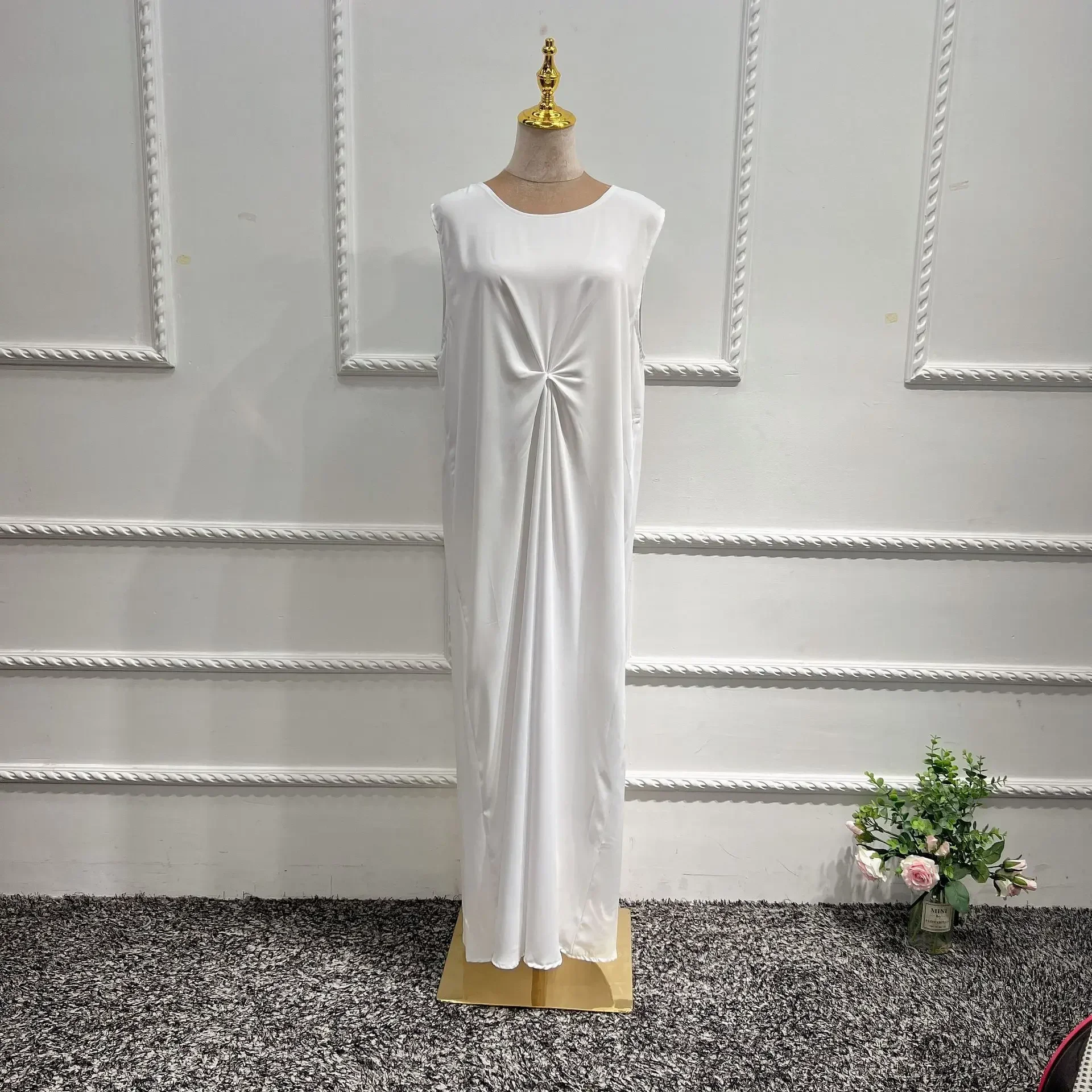 Дубай Абая под платьем белое повседневное исламское внутреннее платье