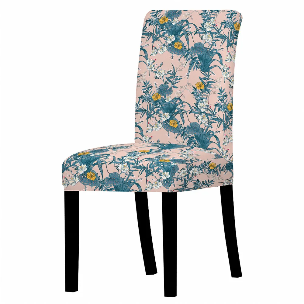 

Rustic Floral Print Home Decor Chair Cover Removable Anti-dirty Dustproof Stretch Chair Cover Chairs for Bedroom Dining Chairs