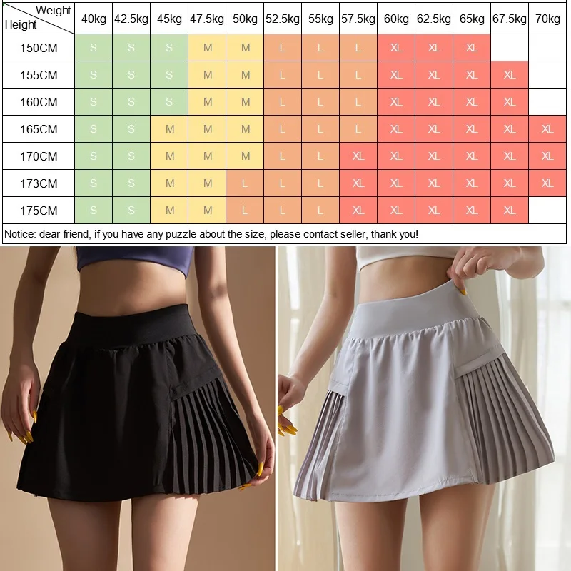 Cloud Hide Women Pleated Skirt High Waist Tennis Skirts Workout Golf Fitness Sports Pocket Shorts Quick Dry Running Sport Skort images - 6