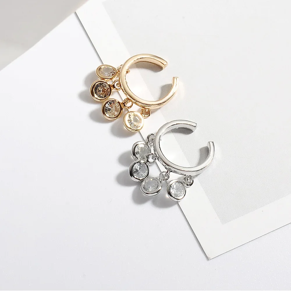 Милые медные серьги женские элегантные универсальные клипсы уникальные