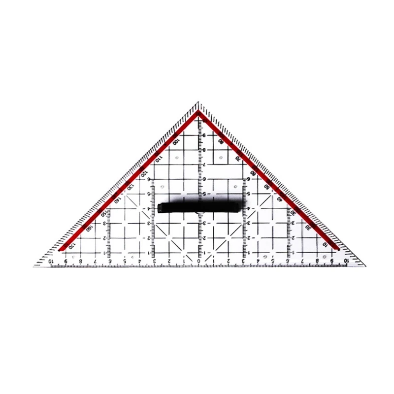 

C5AE Pro Drawing Ruler Stencil Isosceles Triangle-shaped Template Handy Drafting Tool