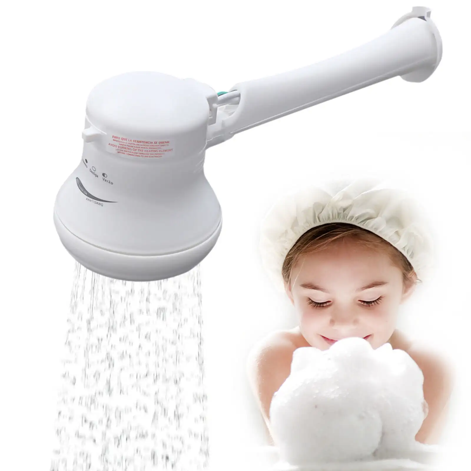 

60Hz Hot Water Heater Tankless Electric Bathroom Shower Boiler 110V