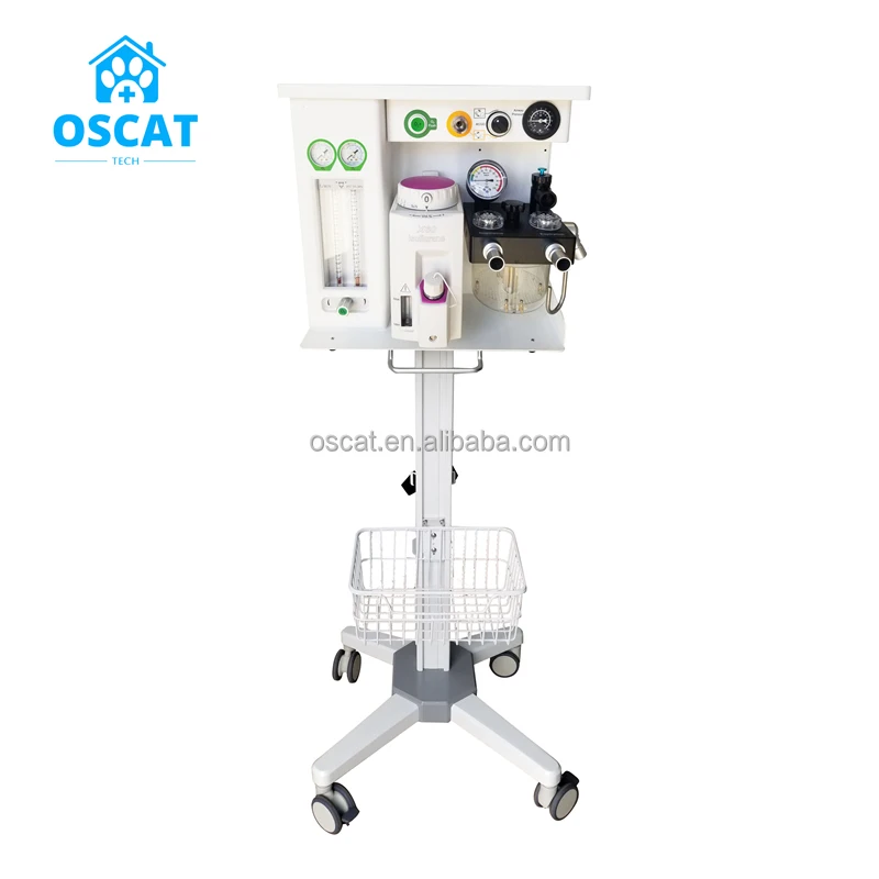Фото Ветеринарный наркозный аппарат OSCAT EX-7100C: профессиональный, экологичный, из нержавеющей стали, с системой оповещения о отказе работы и системой рециркуляции газов. №1